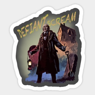 Comic Horror for halloween Defiant Scream Sticker